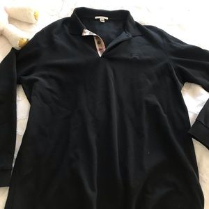 Burberry men’s long sleeve polo shirt XXL